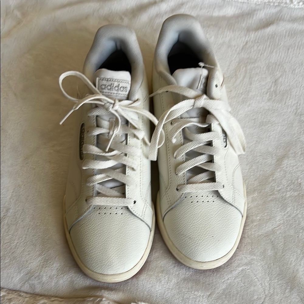 Adidas Cream Low-Top Sneakers